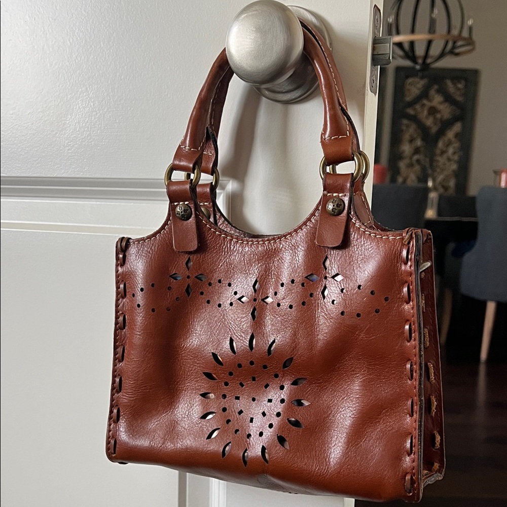 Patricia Nash Leather Tote Purse Small 10”x7”